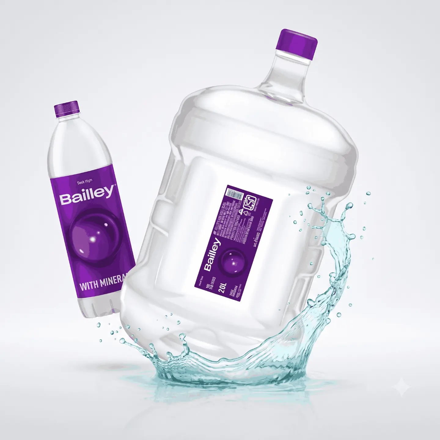 A sealed 20L Bailley water can delivered by AquaCart